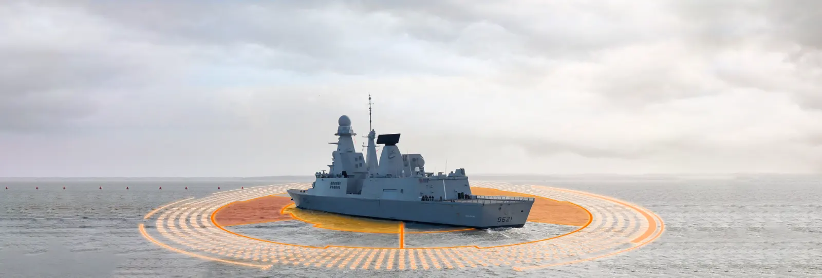 Naval vessel at sea